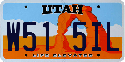 UT license plate W515IL