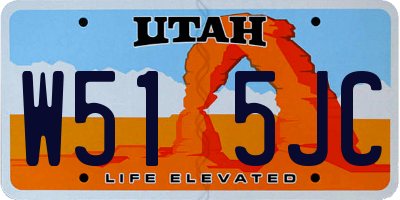 UT license plate W515JC