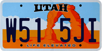 UT license plate W515JI