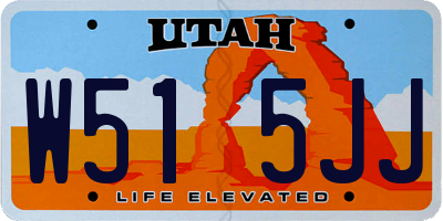 UT license plate W515JJ