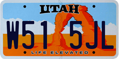UT license plate W515JL
