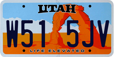 UT license plate W515JV