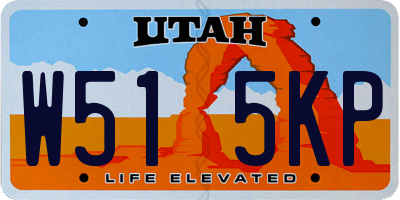 UT license plate W515KP
