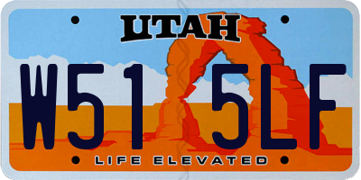UT license plate W515LF