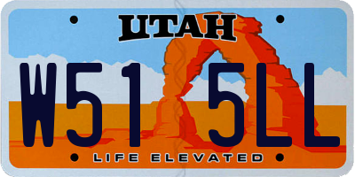 UT license plate W515LL