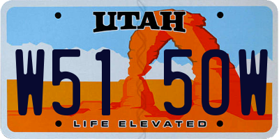 UT license plate W515OW