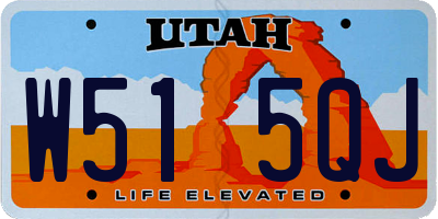 UT license plate W515QJ