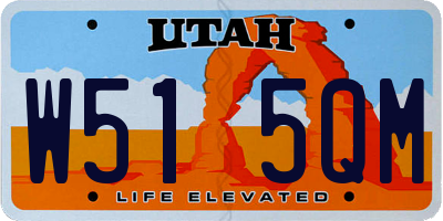 UT license plate W515QM