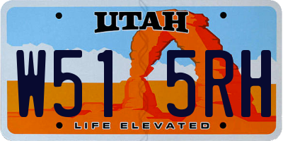 UT license plate W515RH