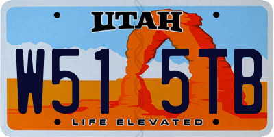 UT license plate W515TB
