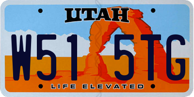 UT license plate W515TG
