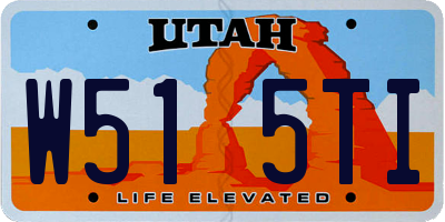 UT license plate W515TI