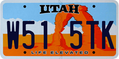 UT license plate W515TK