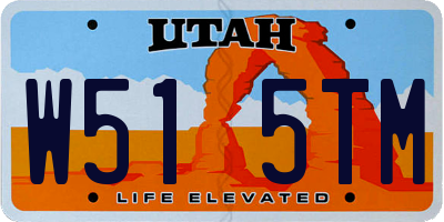 UT license plate W515TM