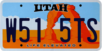 UT license plate W515TS