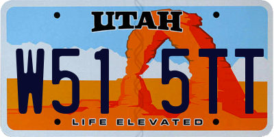 UT license plate W515TT