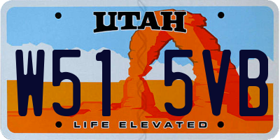 UT license plate W515VB