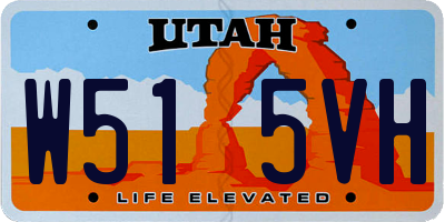 UT license plate W515VH