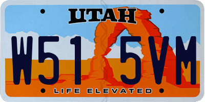 UT license plate W515VM