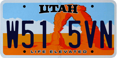 UT license plate W515VN