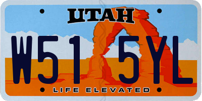UT license plate W515YL