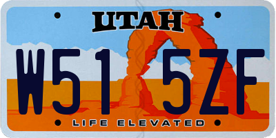 UT license plate W515ZF