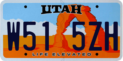 UT license plate W515ZH