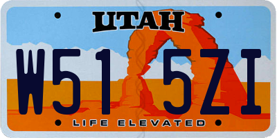 UT license plate W515ZI