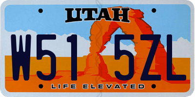 UT license plate W515ZL