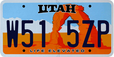 UT license plate W515ZP