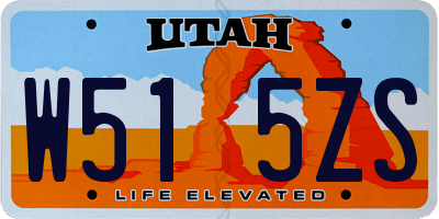 UT license plate W515ZS