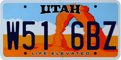 UT license plate W516BZ
