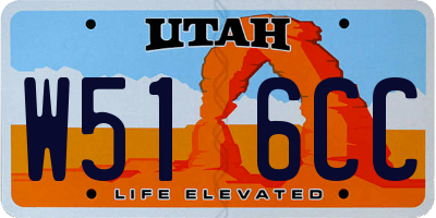 UT license plate W516CC