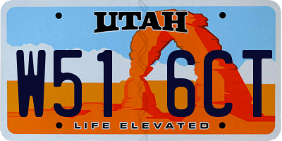 UT license plate W516CT