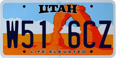 UT license plate W516CZ