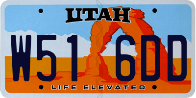 UT license plate W516DD