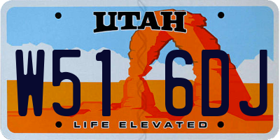UT license plate W516DJ