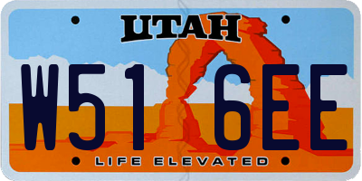 UT license plate W516EE
