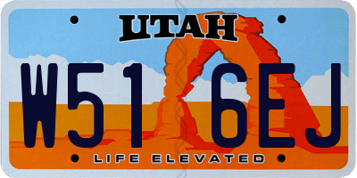 UT license plate W516EJ