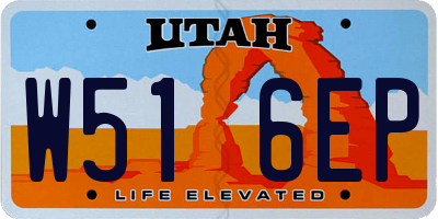 UT license plate W516EP