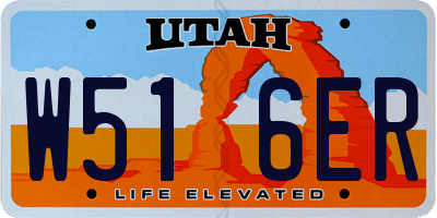UT license plate W516ER