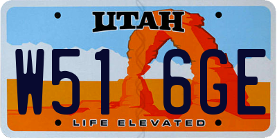 UT license plate W516GE