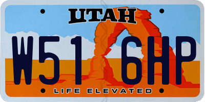 UT license plate W516HP