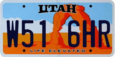 UT license plate W516HR