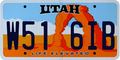 UT license plate W516IB