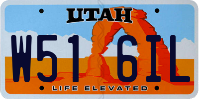 UT license plate W516IL