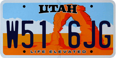 UT license plate W516JG