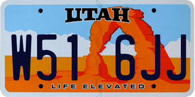UT license plate W516JJ
