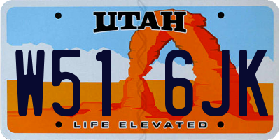 UT license plate W516JK