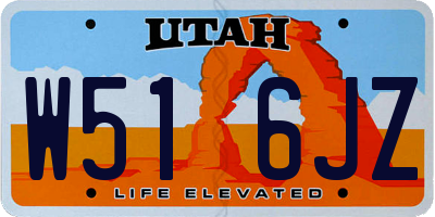 UT license plate W516JZ